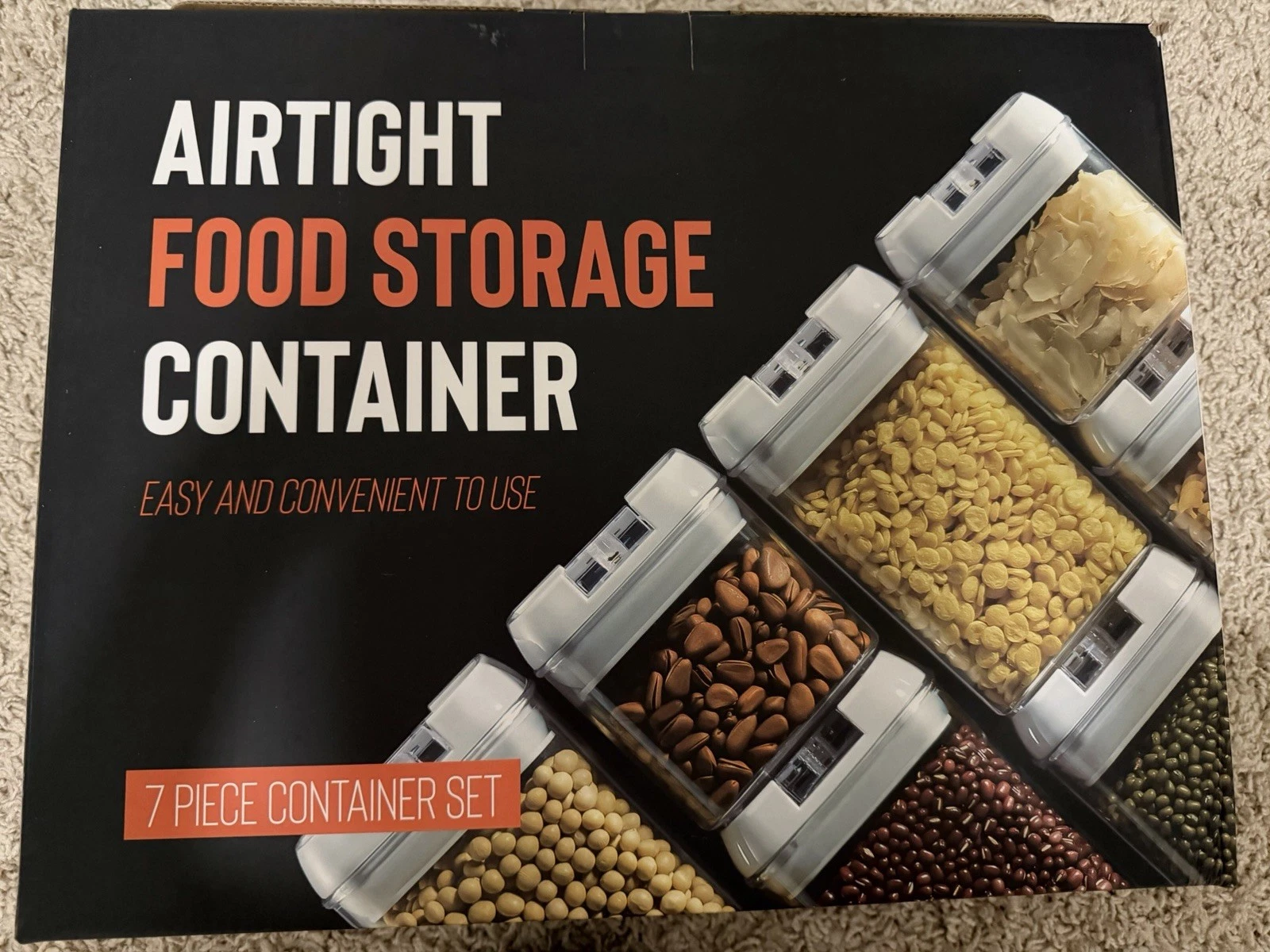 Airtight Food Storage Containers 7-Piece Set with Lids