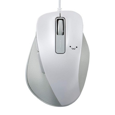 USB mouse wired Msize 5 buttons (with back/forward button) BlueLED white (face)