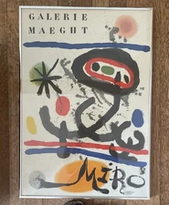 Vintage 1970s Original Joan Miro Galerie Maeght Expo Poster Print