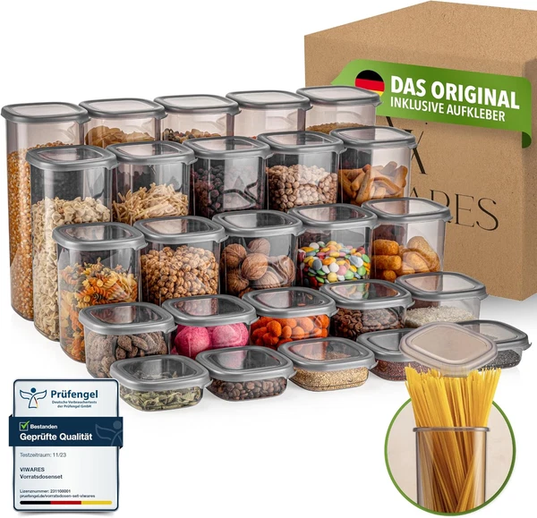 Vorratsdosen Mit Deckel Luftdicht, 25Er VorratsbehäLter Set Bpa-Frei, Vorratsdos-image