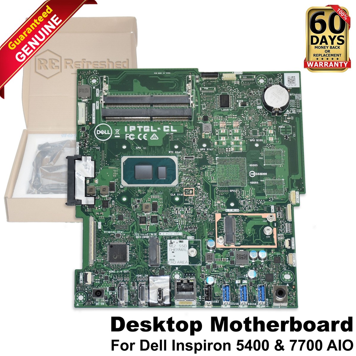 Dell Inspiron 5400 7700 AIO Motherboard i5-1135G7 2.4 GHz IPTGL-CL