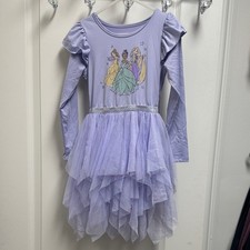 Disney Purple Princess Girls Long Sleeve Tulle Tutu Dress