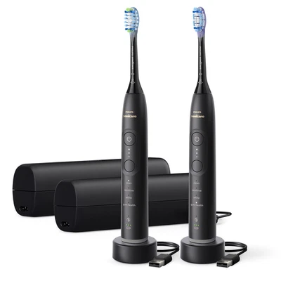 Philips Next Generation SONICARE HX7429/03 Schallzahnbürste Doppelpack schwarz