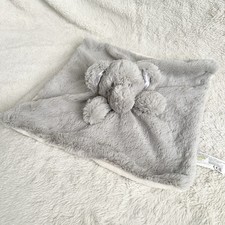 Kellytoy Elephant Security Blanket Baby Lovey Rattle Gray Plush K Luxe Satin Ear