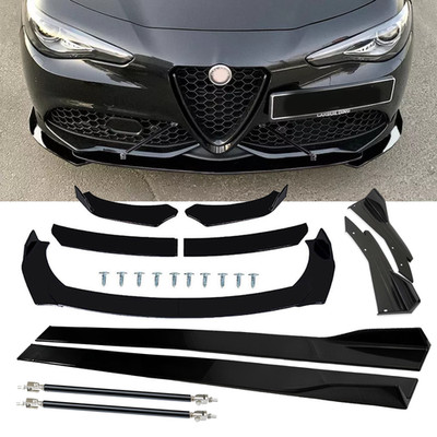 Front Bumper Spoiler Splitter Body Kit Side Rear For Alfa Romeo Giulia 2017-2021