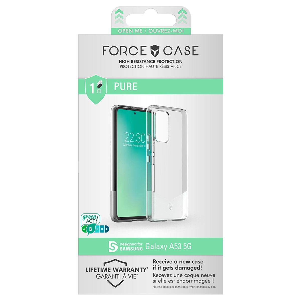 Coque Galaxy A53 5G Force Case PURE transparente antichoc - 4