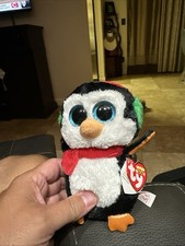 Ty Beanie Boo “NORTH” the Penguin Glitter Eyes 6" Plush With Tags