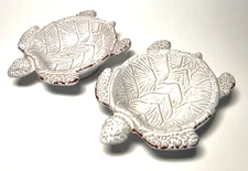 Mud Pie Swimming Sea Turtle Shaped Mini Bowls - New  Set of 2