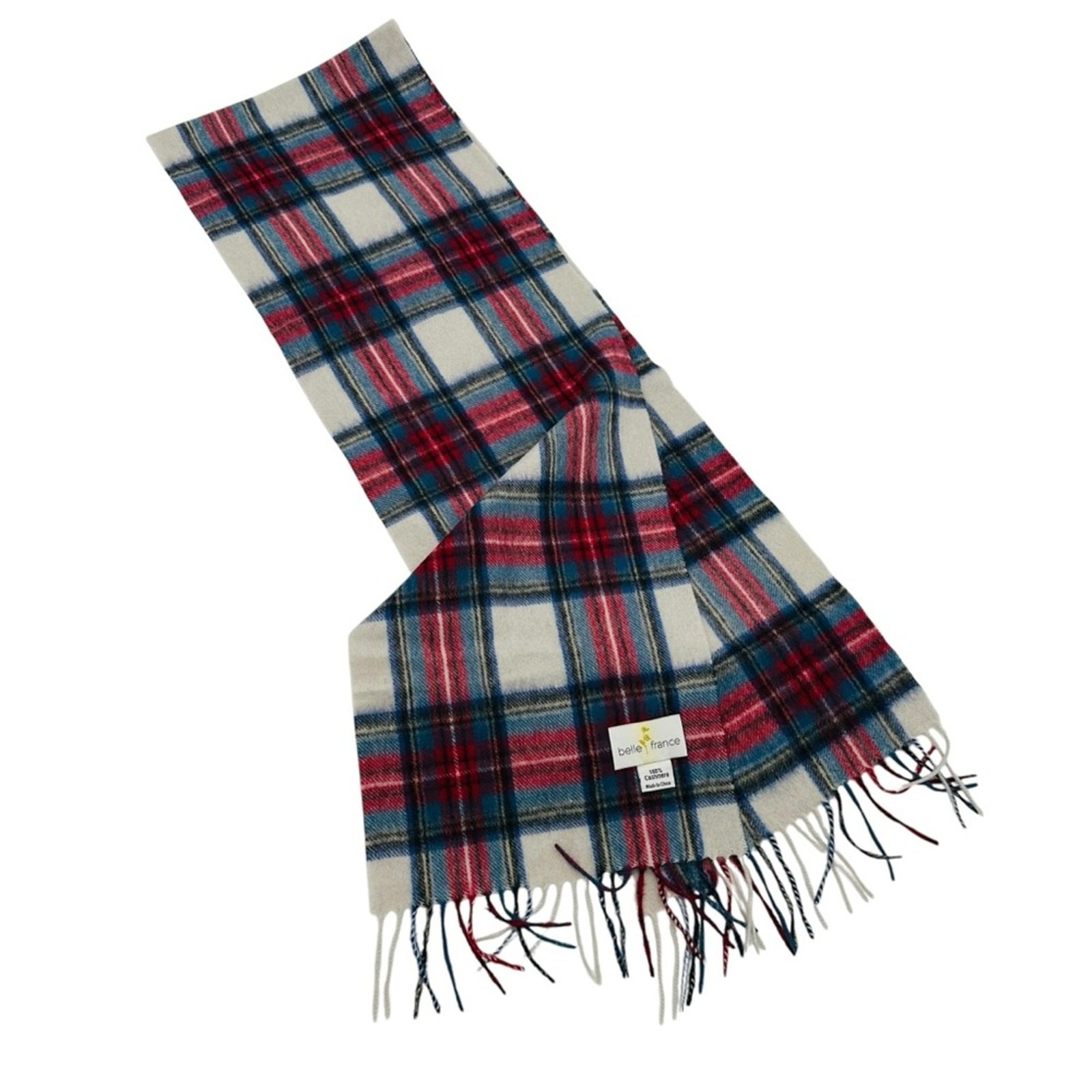 Tartan Plaid 100% Cashmere Wool Scarf for Men and Women