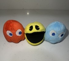 Pac-Man Blinky And Blue Ghost Plush Toys - No Sound