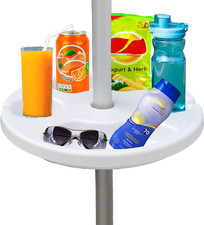 13" Beach Umbrella Table Tray for Beach, Patio, Garden, Swimming Pool with Cup H