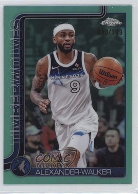 2025-26 Topps Chrome Aqua Refractor 38/199 Nickeil Alexander-Walker #193 11nu