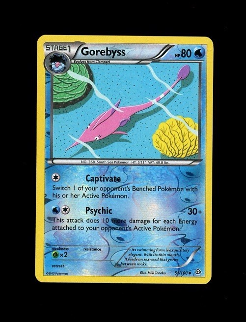 2015 Pokemon PRIMAL CLASH GOREBYSS REVERSE HOLO 51/160! LP 