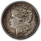 1879-S Rev 78 $1 Morgan Silver Dollar - Rusted Die VAM - Authentic AU - B5220