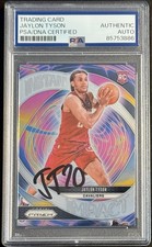 Jaylon Tyson Signed 2024-25 Panini Prizm Rookie Card PSA/DNA Slabbed Cavaliers 