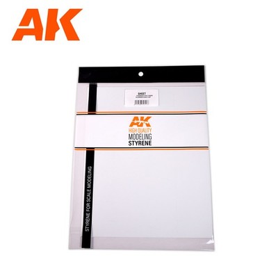 0.25mm Styrene Sheet 245 x 195mm - White Opaque Polystyrene Craft Material