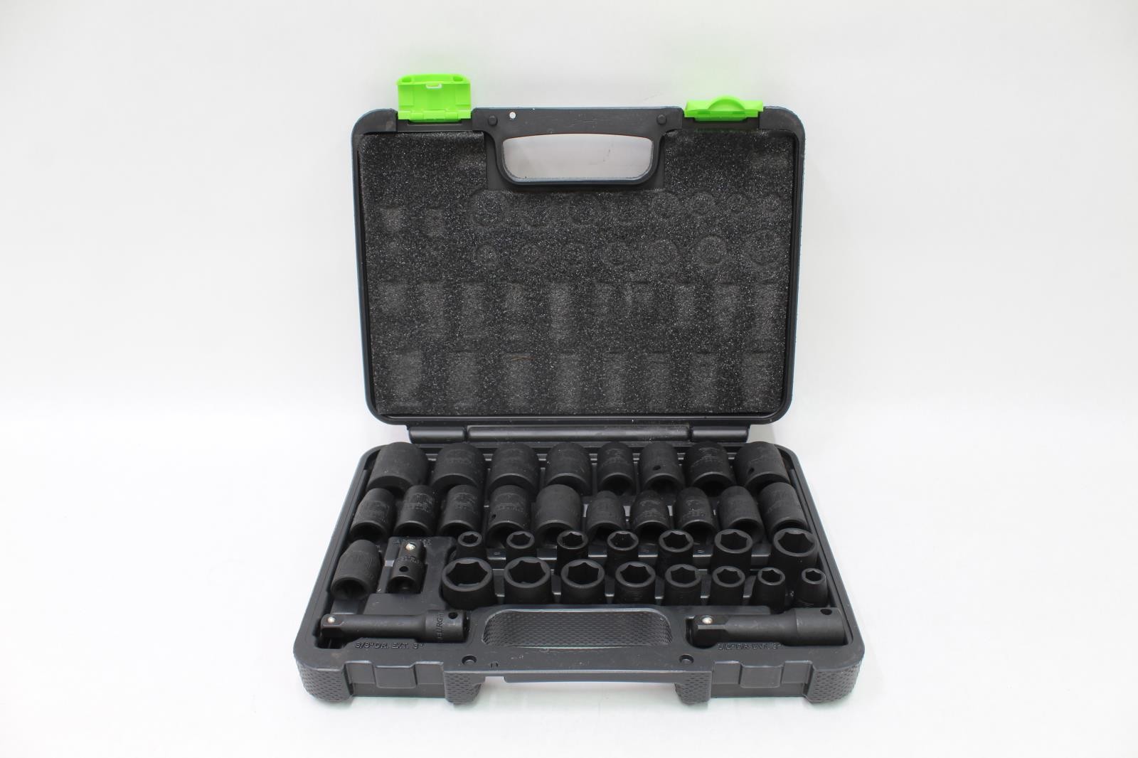 PITTSBURGH 3/8" 1/2 in. Drive SAE and Metric Impact Socket Set, 37-Piece 68011