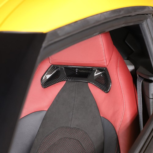 ABS Fiber Car Seat Back Neck Rest Trim Decorate Cover Kit For GR Supra 19-2022 - Bild 6 von 9