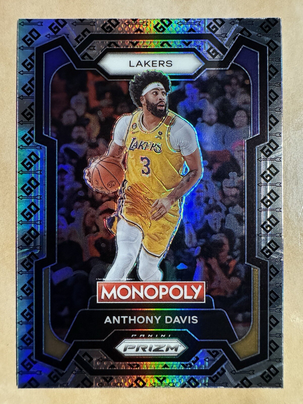 2023-24 Panini Prizm Monopoly Anthony Davis #41 GO Space Prizm LA Lakers