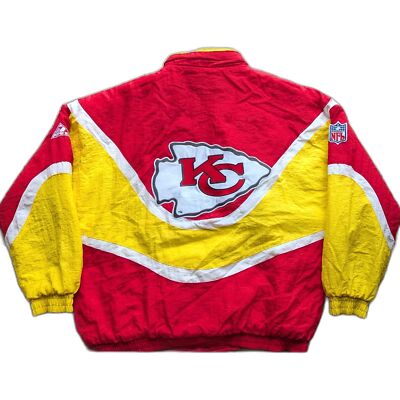 Kansas Chiefs 90s APEX puffer jacket MONTANA L red gold NFL