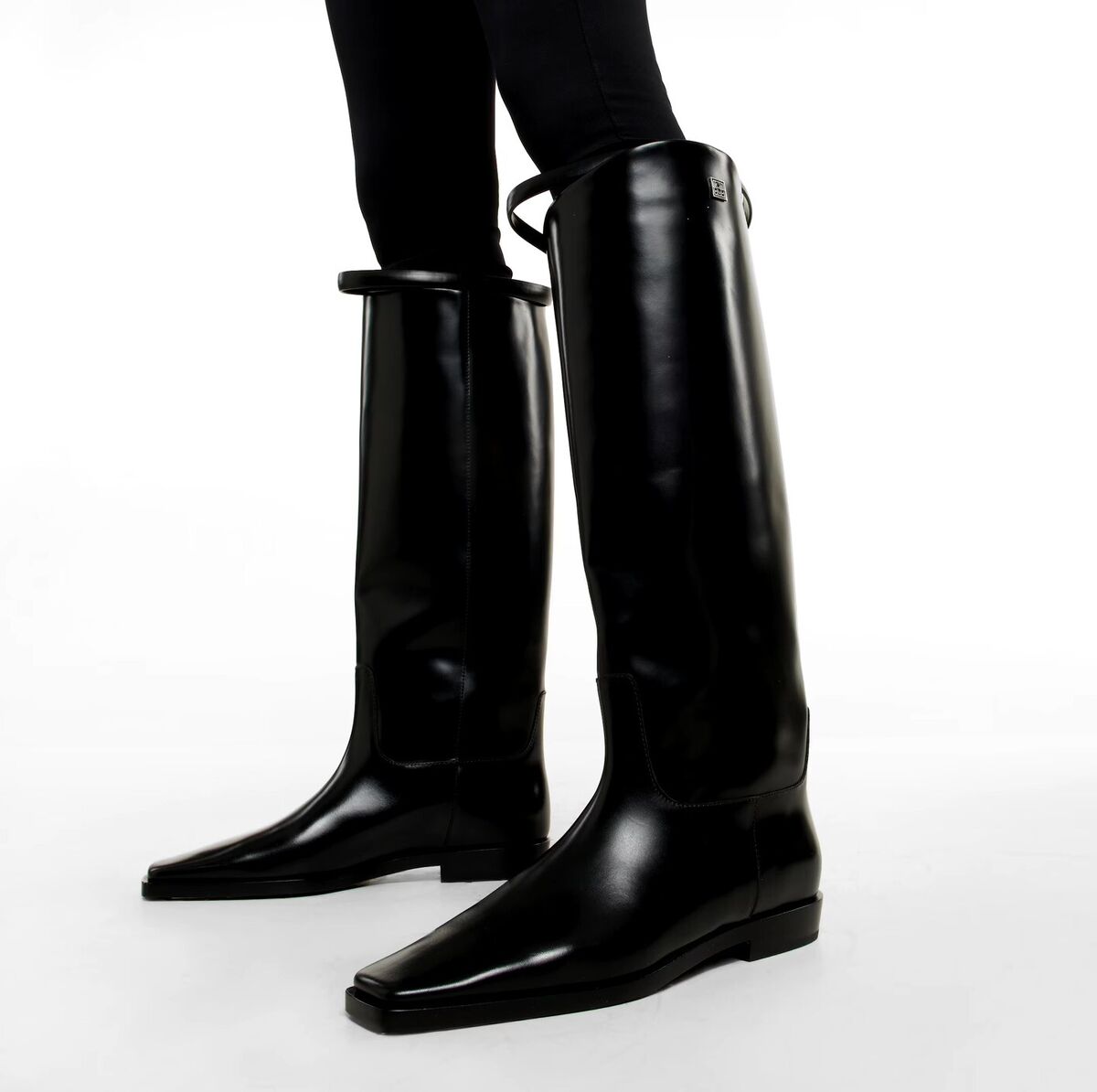 TOTEME Women's 'The Riding' Leather Knee-High Boots Black 39 TOTEME Women's 'The Riding' Leather Knee-High Boots Black 39