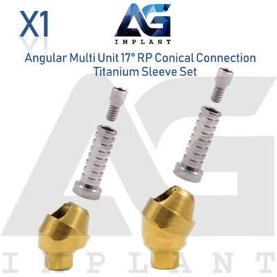 Angular Multi Unit Prosthetic System 17° Conical Connection RP Titanium Set