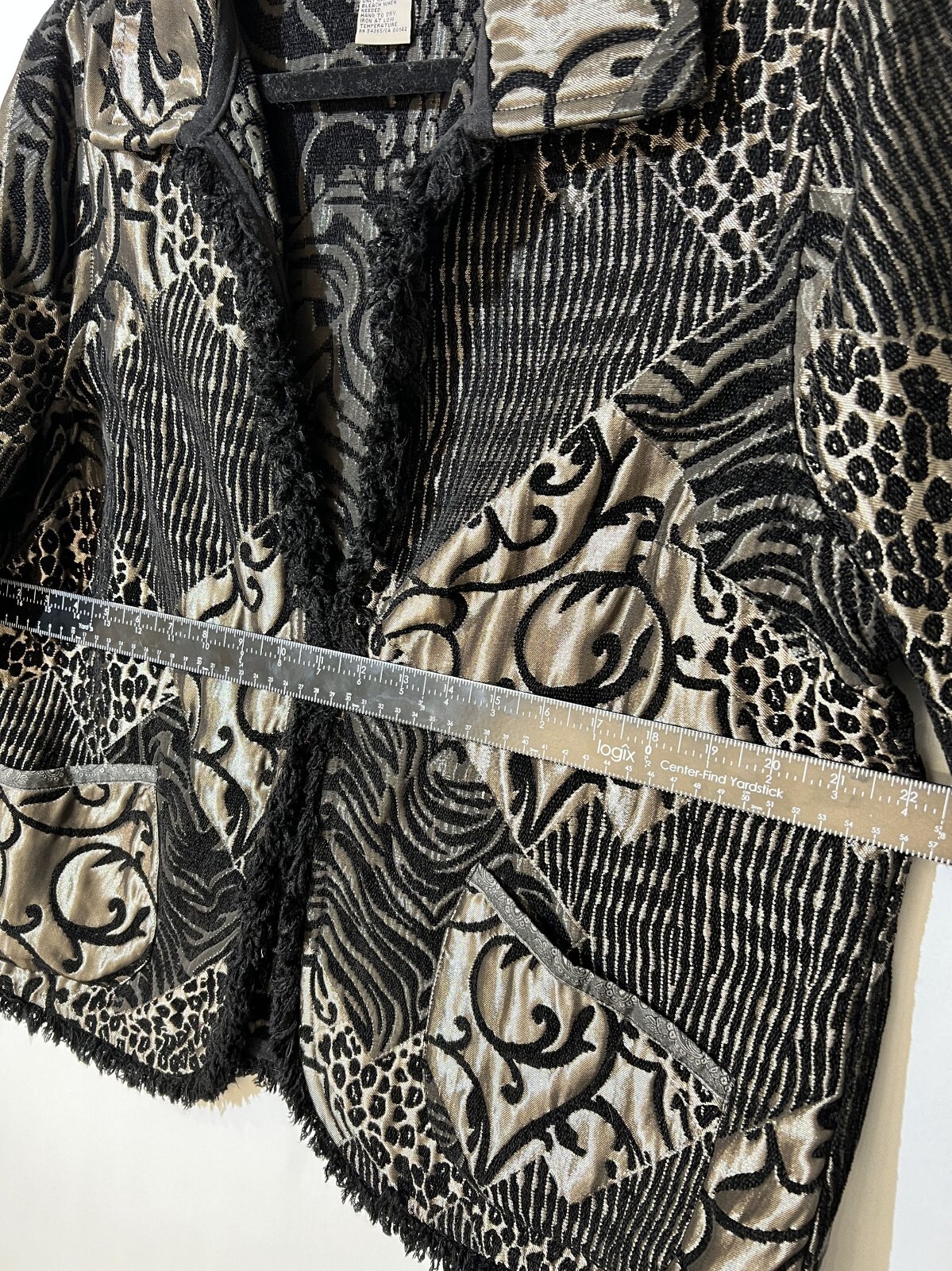 TanJay Womens Patchwork Blazer Jacket Size 16 Pol… - image 5