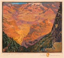 Gustave Baumann: Bright Angel Trail 22x30 Archival Quality Fine Art Print