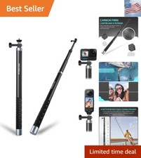 10ft Selfie Stick Long Pole Invisible 118inch/300cm, Light Carbon Fiber Exten...