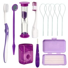Dental Orthodontic Oral Cleaning Care Dental Interdental Teeth Kits Tool Purple