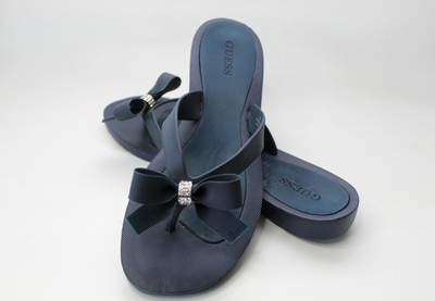 guess tutu flip flops navy