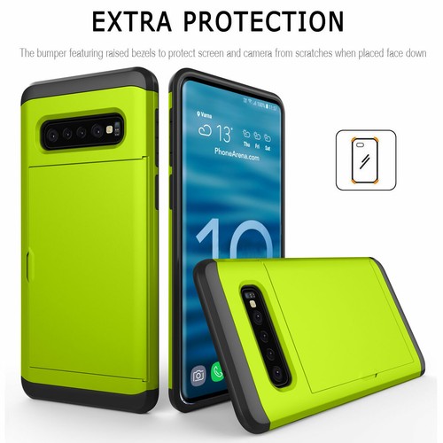 For Samsung S10 5G S10e S10 Plus Shockproof Hard Phone Case with Card Holder - Picture 45 of 89