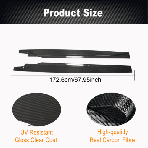 2 uds faldones laterales de carbono accesorios alerón faldones laterales se adapta a BMW i3 2014-2020 - Imagen 7 de 13