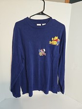 Vintage Disney Store Winnie the pooh And Piglet Long Sleeve shirt size Large L