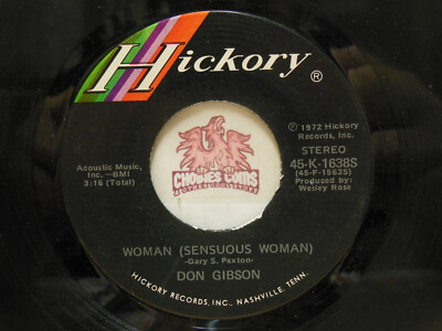 Don Gibson   Woman / If You Want Me To I'll Go, 45 RPM EX (17E)