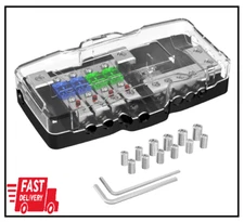 Fused Power Distribution Block Car Audio 4 Way Midi(Mini-Anl) Fuse Block 12V