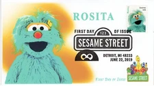 AO- 5394E-2, 2019, Sesame Street  Add-on Cover, First Day Cover, Pictorial Postm