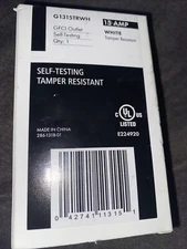 USI Electric G1315TRWH Electric 15A Self-Test GFCI Duplex Outlet Receptacle