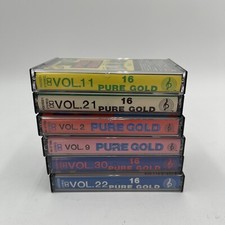 16 Pure Gold Lot of 6 - Cassette All tested