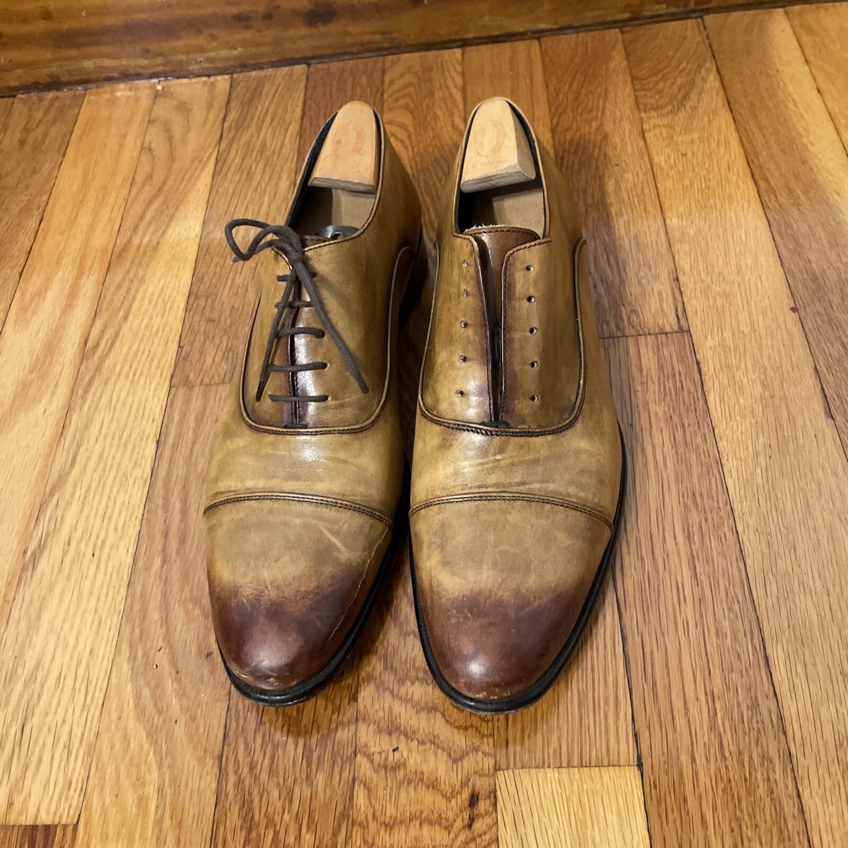 Paul Evans Brown Oxford Dress Shoes with Cap-Toe The Martin Wholecut - Brown – Paul Evans main image 2