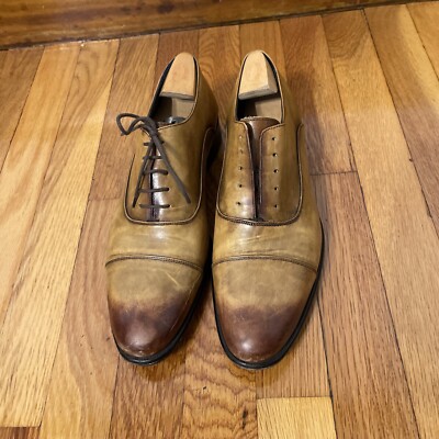 Paul Evans The Cagney Stitched Cap-Toe Oxford Shoes Men's Size