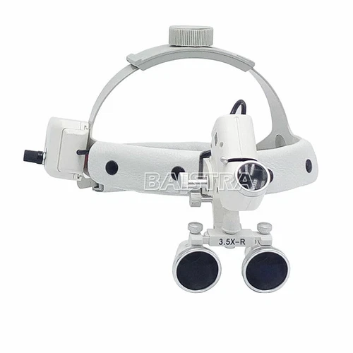 3.5X Dental Medical Surgical Binocular Loupes Headband Magnifier LED Headlight