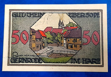 GERNRODE HARZ NOTGELD 50 PFENNIG 1921 EMERGENCY MONEY GERMANY BANKNOTE (28110)