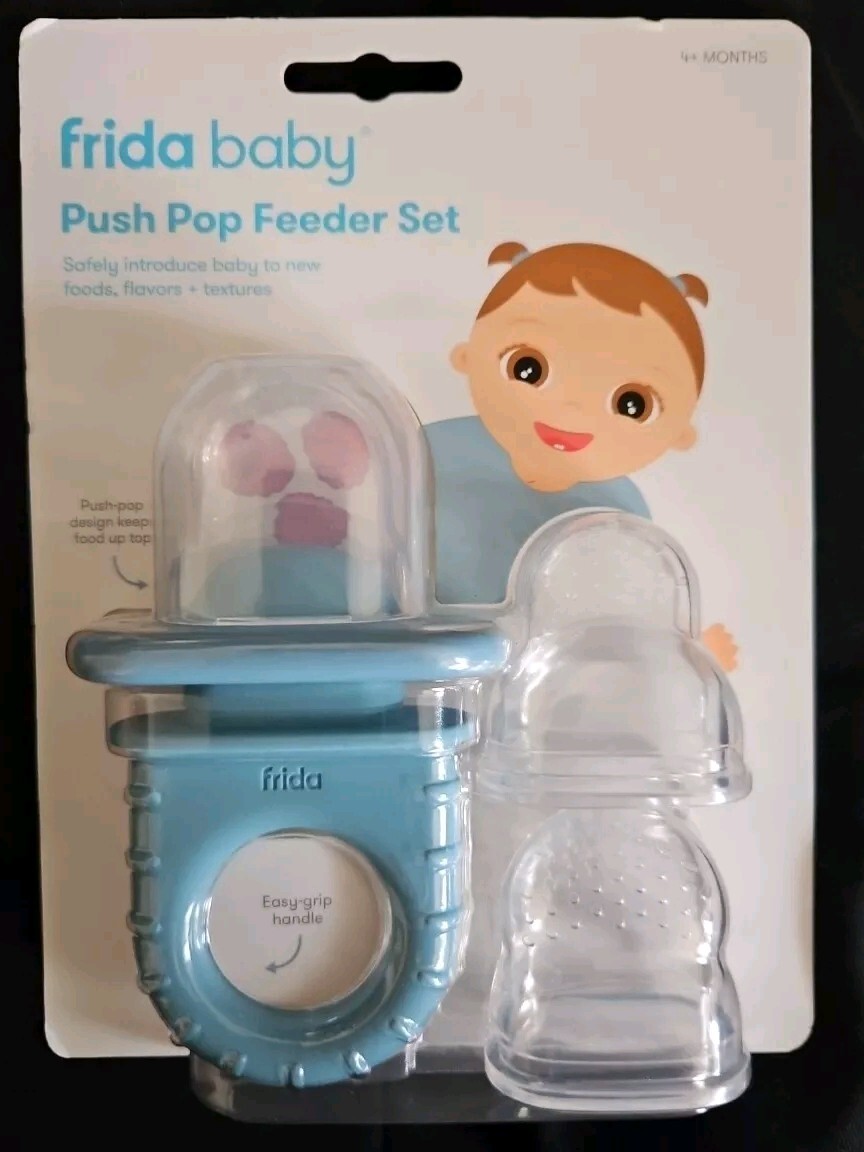 New Frida Baby Push Pop Feeder Set 4+ Months