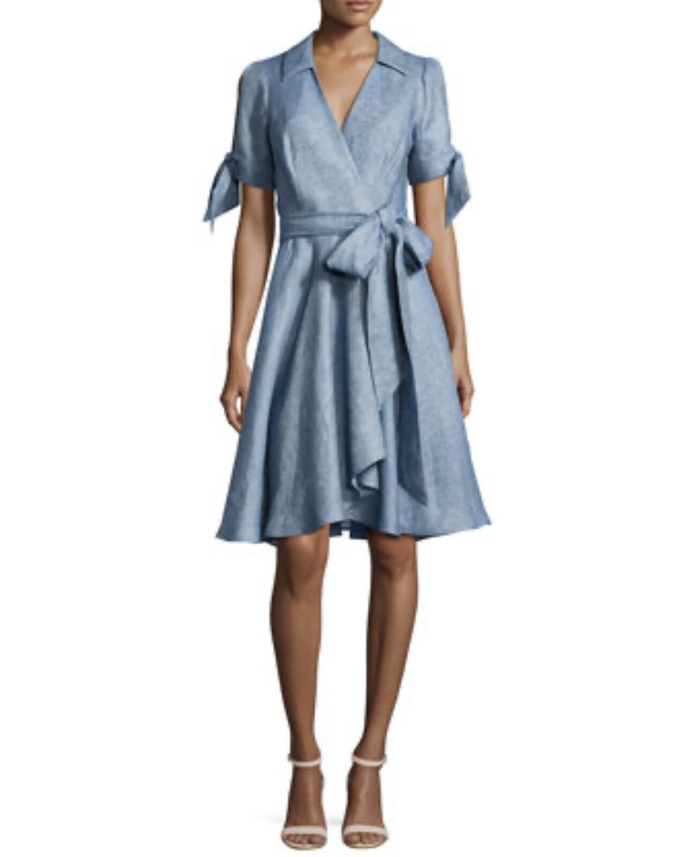 Milly Womens Linen Chambray Wrap Dress 2 Classy Designer New | eBay Milly Womens Linen Chambray Wrap Dress 2 Classy Designer New | eBay