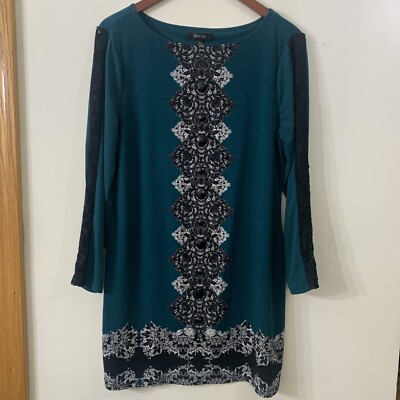 slim fit dress slacks Emerald Print Silk Tunic Mini Dress main image 1