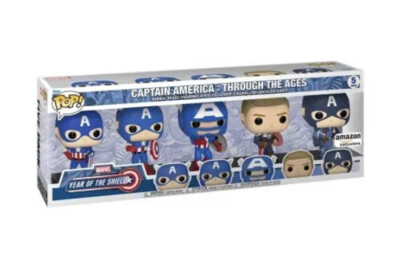 Funko Pop! Captain America: Through The Ages 5 PK Amazon Exclusive