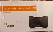 VIKTOR JURGEN Neck and Back Massager Pillow, Shiatsu Kneading Massage with He...