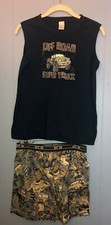 Two Piece Monster Truck Pajama Set Tank  Short. Boys Size 14