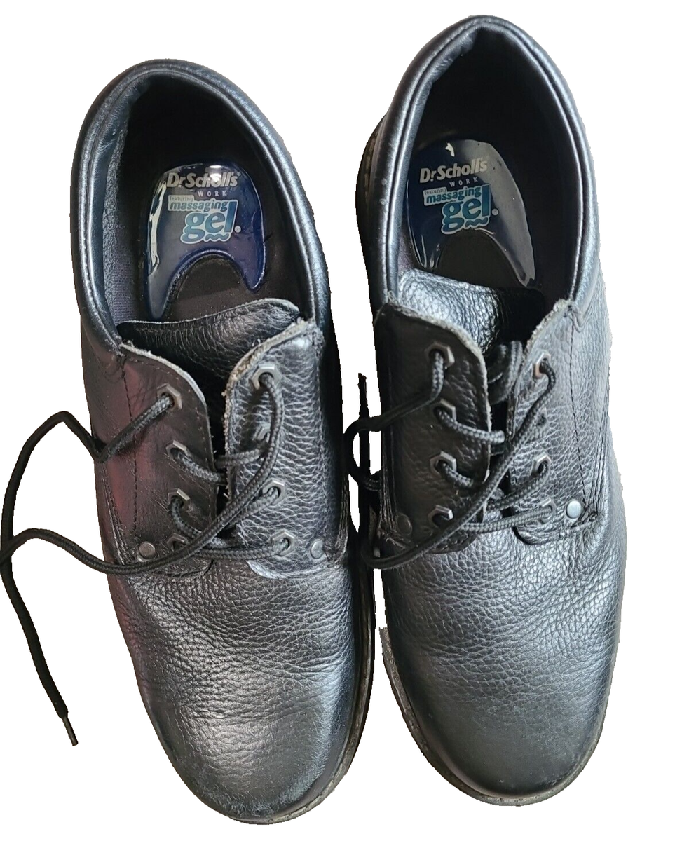 Dr Scholls Harrington Men's 13 M Black Leather Slip Resistant Work